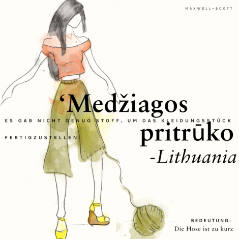 Redewendungen Mode Litauen