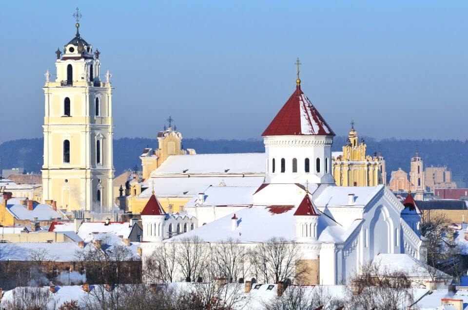 Vilnius lockt mit 18,5 Schneetagen im Monat