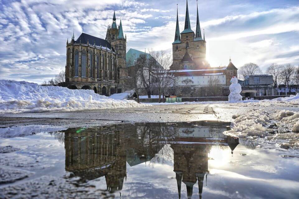 17,25 Schneetage hat Erfurt im Jahr